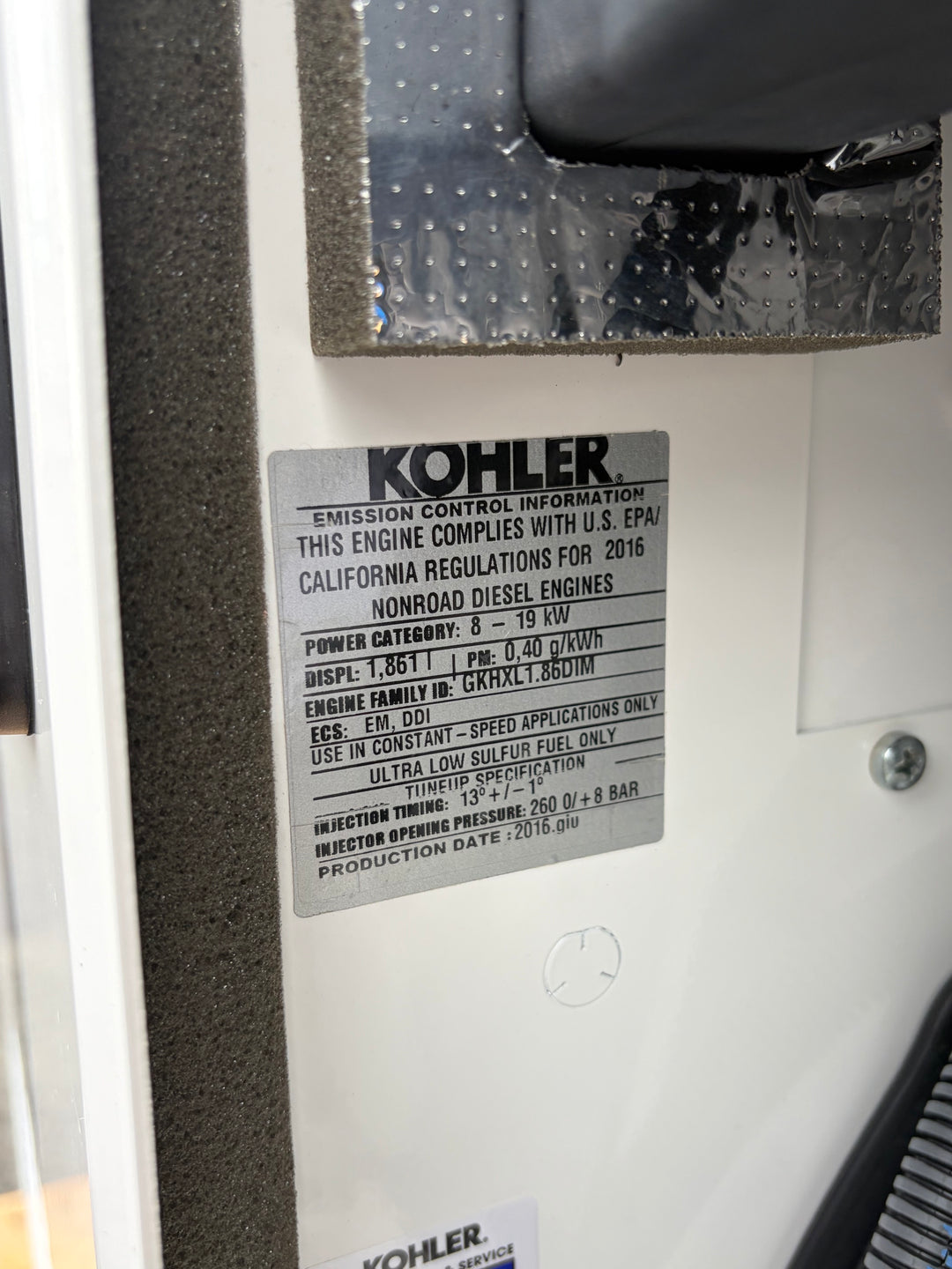 KOHLER 13EKOZD MARINE DIESEL GENERATOR